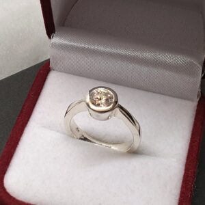 17,2 mm Silberring Ring Silber 925 Kristall klar Vintage elegant SR1118