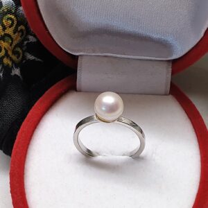 15,9 mm Silberring Ring Silber 925 mit Perle Design schlichte Vintage Eleganz SR1122