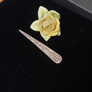Nostalgische Brosche Anstecknadel Silber 925 Markasiten Vintage Eleganz SB463