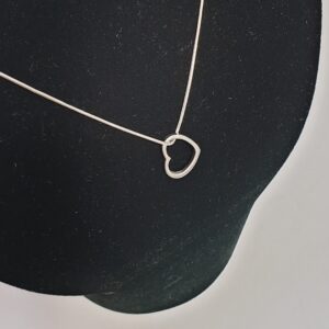 Silberanhänger Anhänger Charm Herz Herzchen Silber 925 Design schlicht elegant SKA1450