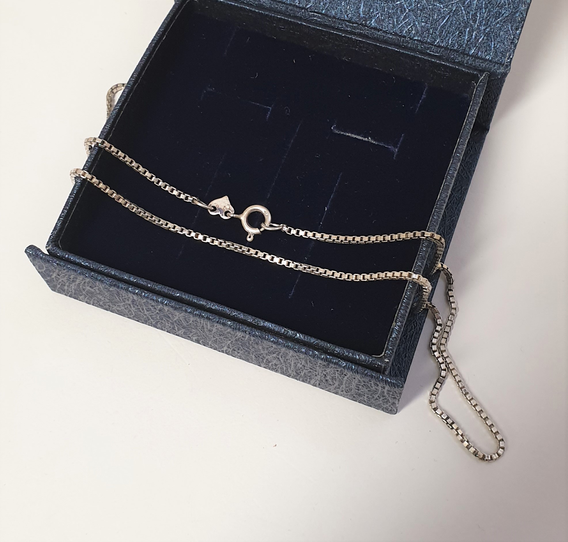 42 cm / 1,4 mm Anhängerkette Venezianer Kette Halskette Silberkette Venezianerkette Silber 835 Vintage elegant HK133 – Bild 4