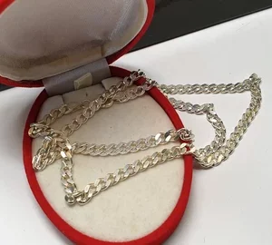 50 cm Silberkette Kette Halskette Panzerkette Silber 925 Vintage elegant SK1494