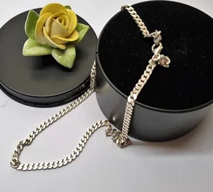 50 cm Silberkette Kette Halskette Panzerkette Silber 925 Vintage edel SK1495