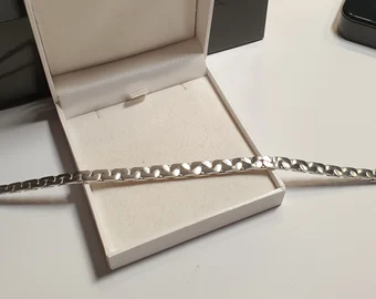 19 cm Armband Silberarmband Gliederarmband Vintage Silber 835 massiv Vintage elegant SA678 – Bild 3