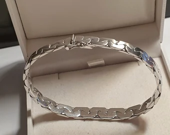 19 cm Armband Silberarmband Gliederarmband Vintage Silber 835 massiv Vintage elegant SA678 – Bild 4