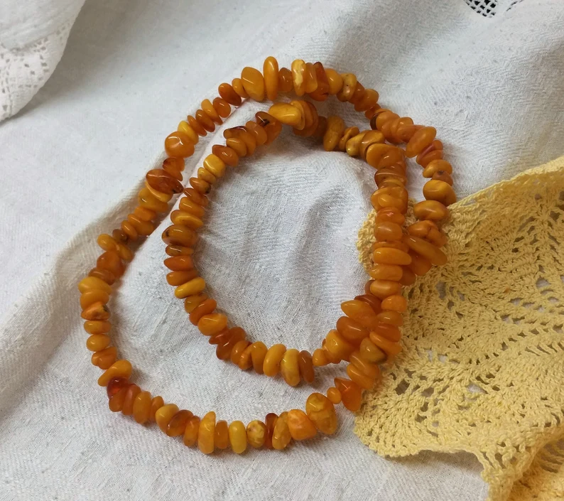 Bernsteinkette ButterScotchAmber 103gr. 88cm EK101 – Bild 4