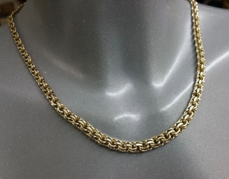 43 - 48,5 cm Nostalgische Halskette Collier Kette Amerikaner vergoldet Shabby Vintage SK1472 – Bild 3