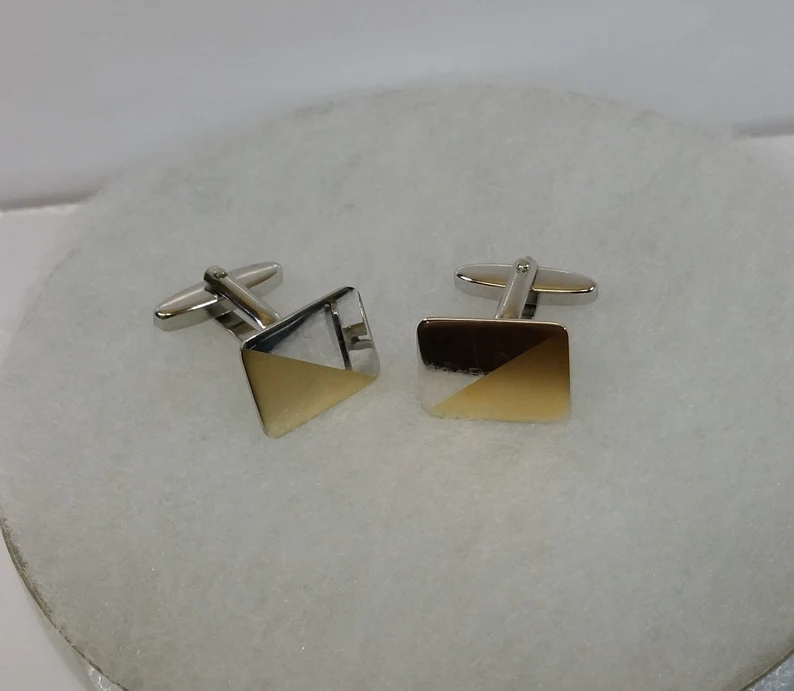 Schicke Manschettenknöpfe Cufflinks Silber 925 teilvergoldet Vintage Eleganz MS152 – Bild 3