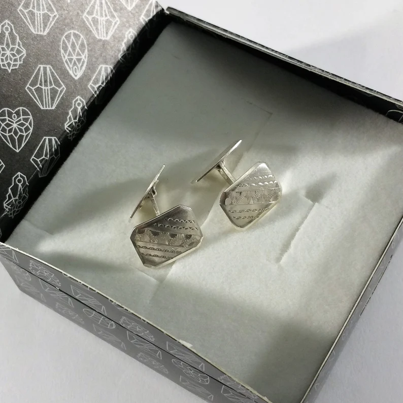 Manschettenknöpfe Silber 835 Cufflinks Vintage selten edel MS131 – Bild 3