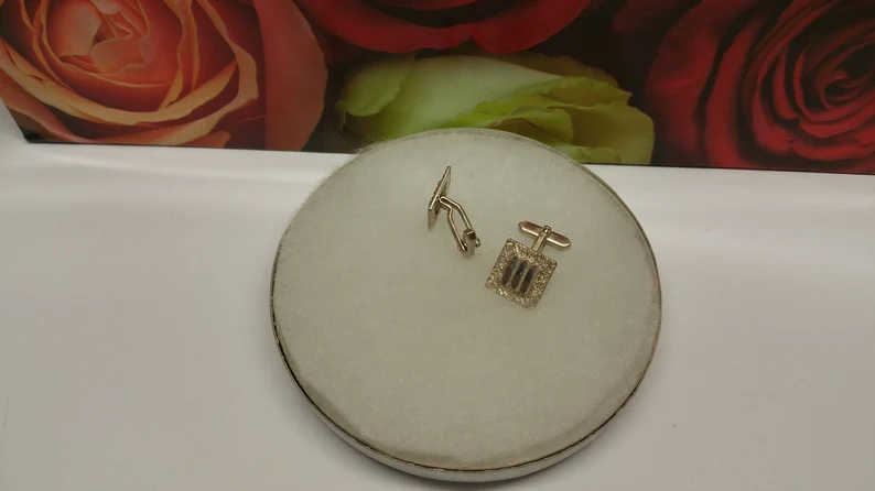 Manschettenknöpfe Silber 835 edles Design Shabby Vintage MS214 – Bild 3