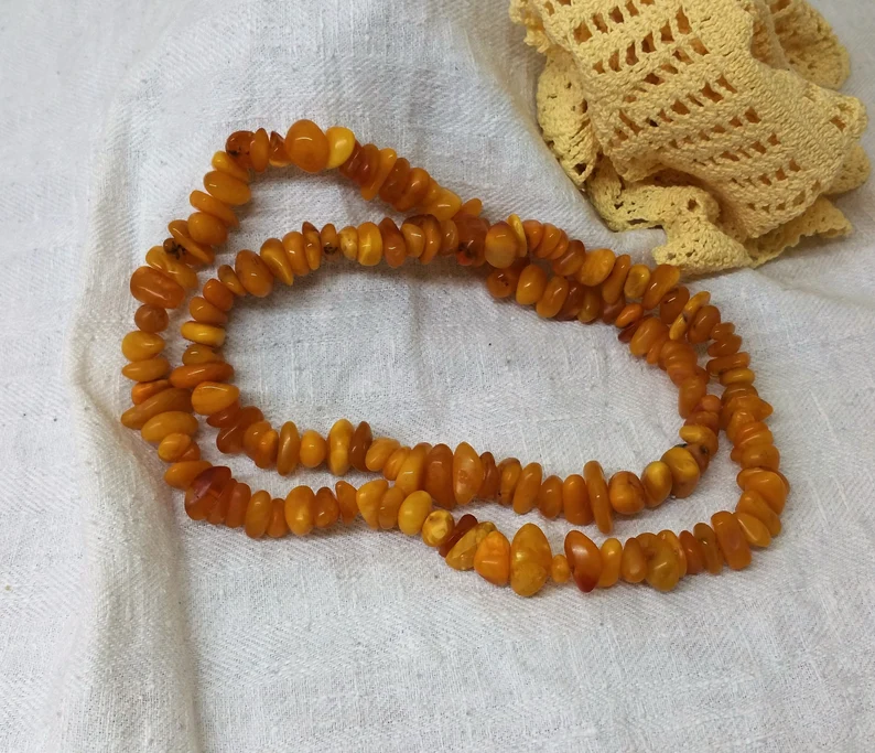 Bernsteinkette ButterScotchAmber 103gr. 88cm EK101 – Bild 2