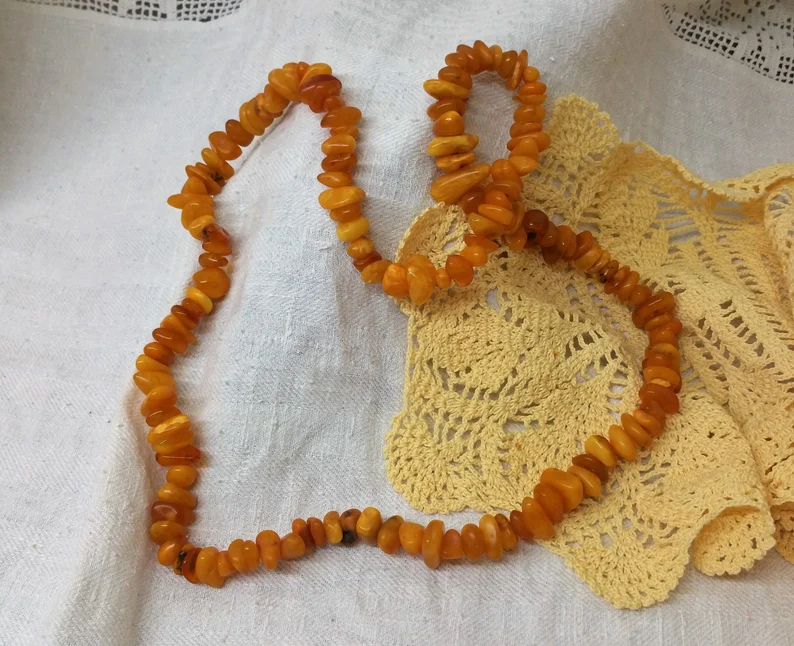 Bernsteinkette ButterScotchAmber 103gr. 88cm EK101