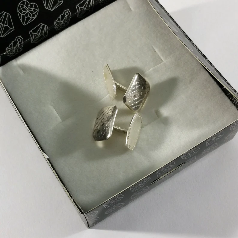Manschettenknöpfe Silber 835 Cufflinks Vintage selten edel MS131 – Bild 2