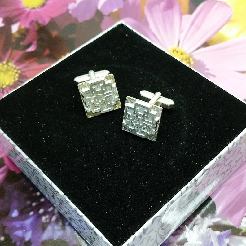 Manschettenknöpfe Cufflinks Silber 800 skandinavisch Vintage Design MS202 – Bild 4