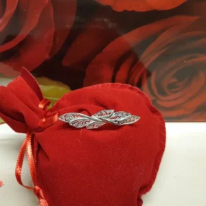 Shabby Vintage Brosche Anstecknadel Silber 835 nostalgisch elegant SB135