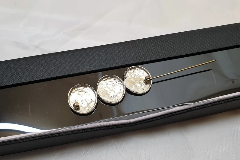 Brosche Anstecknadel Masken Köpfe Silber 925 selten rar Vintage Design außergewöhnlich SB188 – Bild 4