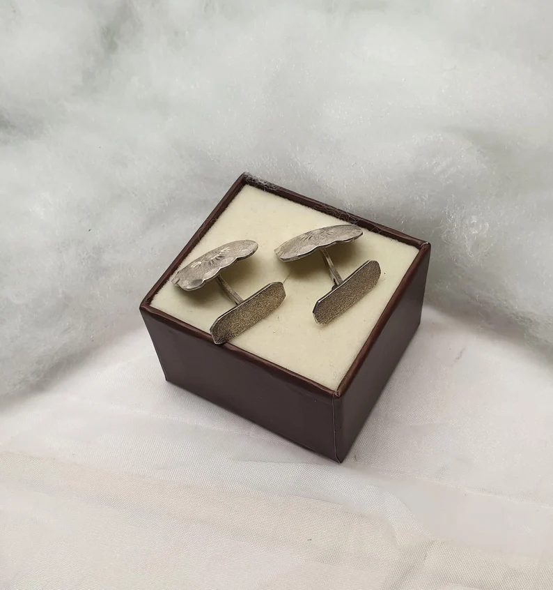 Manschettenknöpfe Cufflinks Silber 835 Silberschmiede Vintage selten Unikate MS231 – Bild 3