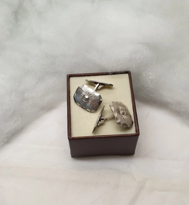 Manschettenknöpfe Cufflinks Silber 835 Silberschmiede Vintage selten Unikate MS231 – Bild 2