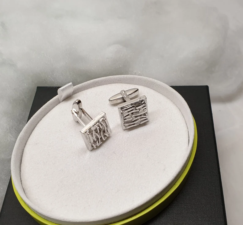 Designer Manschettenknöpfe Cufflinks Silber 835 Vintage edel MS218 – Bild 2