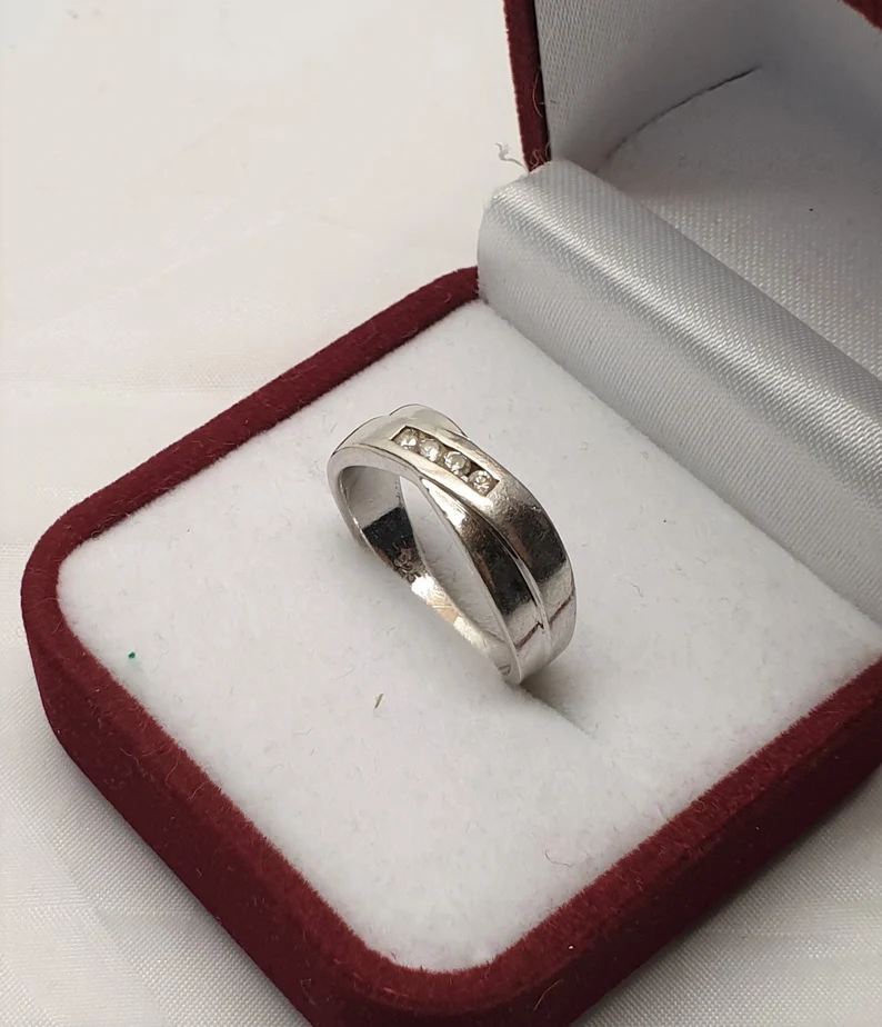 18,2 mm Ring Silberring Silber 925 Kristalle klar elegant Vintage SR1237 – Bild 3