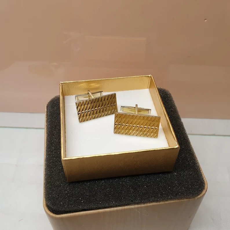 Cufflinks Manschettenknöpfe Silber 835 vergoldet Vintage elegant MS224 – Bild 4