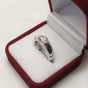 17,9 mm Ring Silberring Silber 925 Kristall klar Vintage elegant SR1167