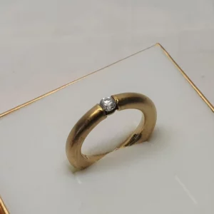 16,9 mm Silberring Ring Silber 925 vergoldet matt Kristall edel Vintage SR1188