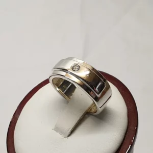 18 mm Eleganter Silberring Ring Silber 925 Kristall klar Vintage SR1182