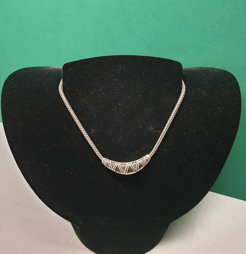 41,5 cm Nostalgische Kette Halskette Schlangenkette Silber Anhängerelement Vintage elegant SK1461