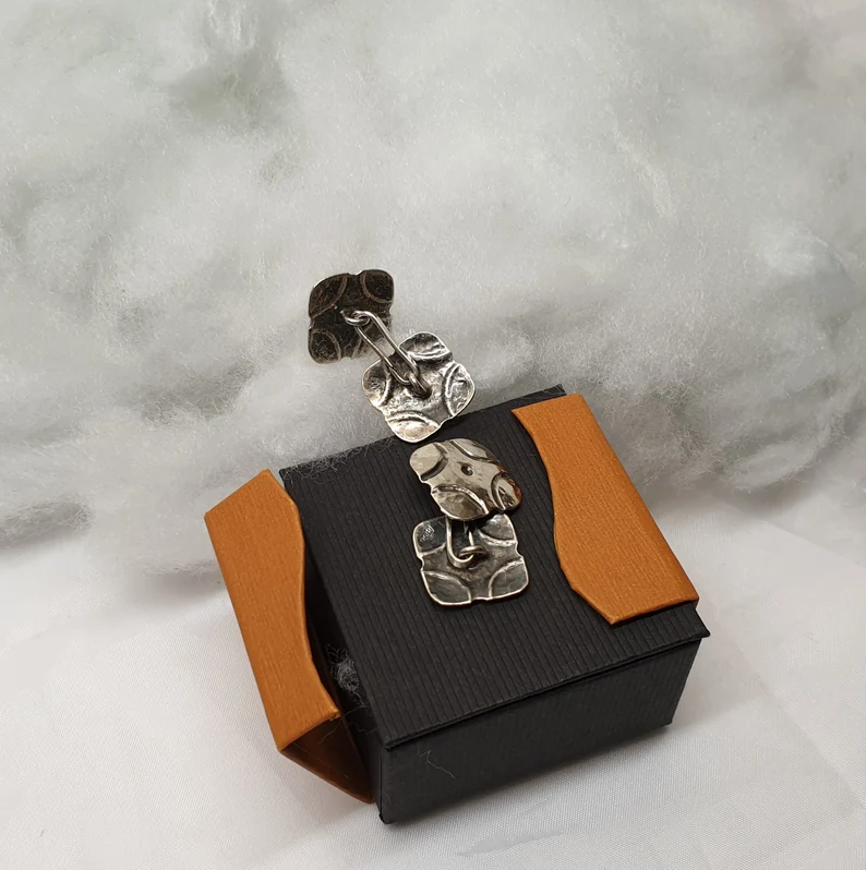 Manschettenknöpfe Cufflinks edel Vintage Silber 800 / 835 Silberschmiedekunst MS242 – Bild 4