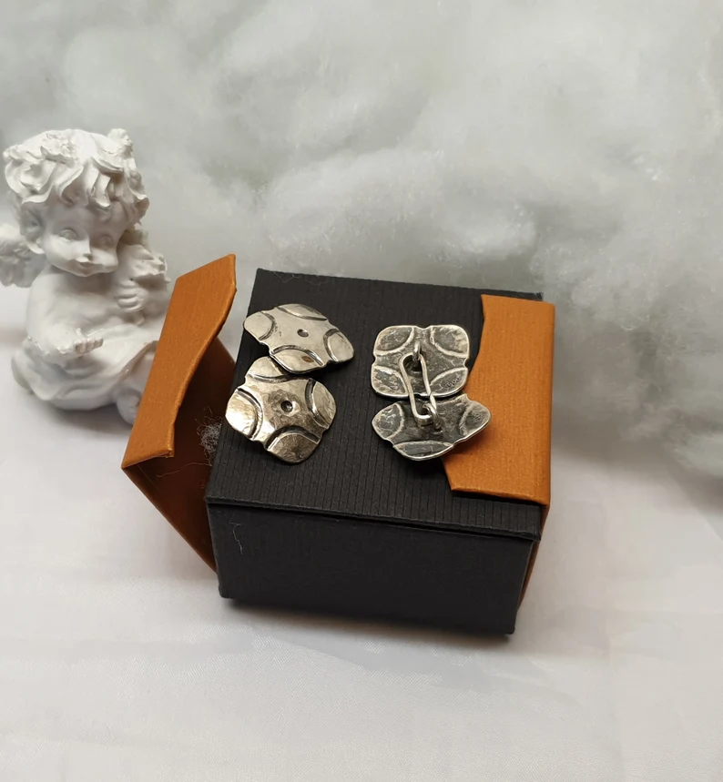 Manschettenknöpfe Cufflinks edel Vintage Silber 800 / 835 Silberschmiedekunst MS242