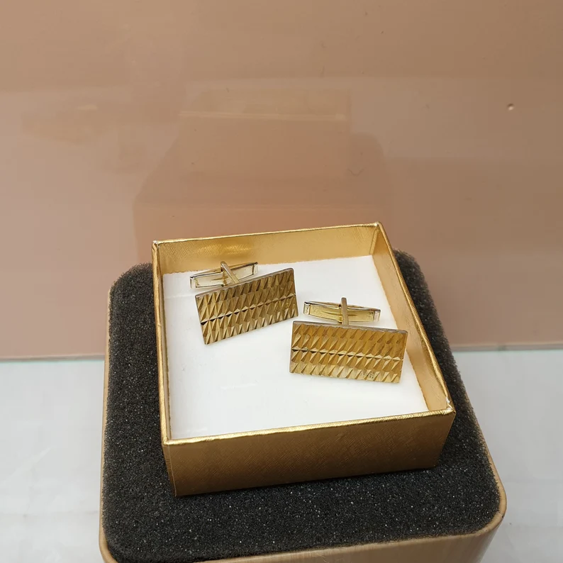 Cufflinks Manschettenknöpfe Silber 835 vergoldet Vintage elegant MS224 – Bild 3