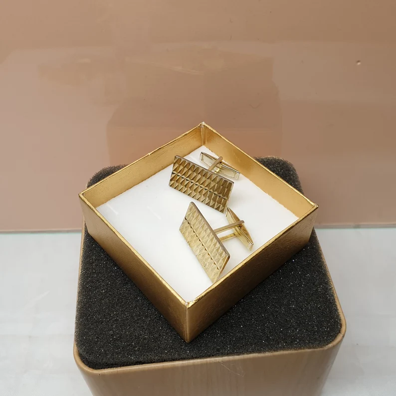 Cufflinks Manschettenknöpfe Silber 835 vergoldet Vintage elegant MS224