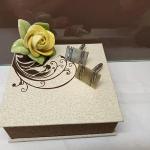 Manschettenknöpfe 835 Silber Cufflinks Vintage teilvergoldet edel Vintage Design MS222