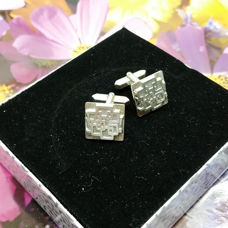 Manschettenknöpfe Cufflinks Silber 800 skandinavisch Vintage Design MS202
