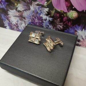 Designer Manschettenknöpfe Cufflinks Silber 835 Vintage elegant MS258