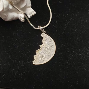 Anhänger Silberanhänger Halbkreis ohne Kette Silber 925 Kristall klar Vintage selten rar SKA231