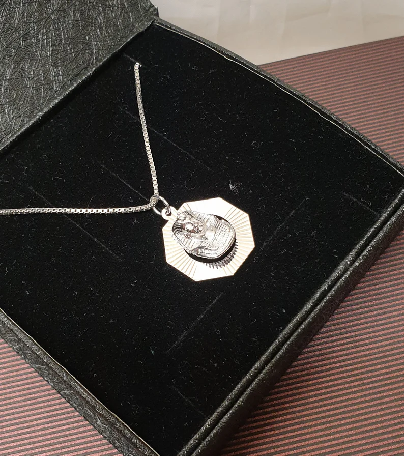 Anhänger Silberanhänger ohne Kette Ägyptischer Pharao Ägypten Silber 925 Vintage Design edel SKA1771 – Bild 2