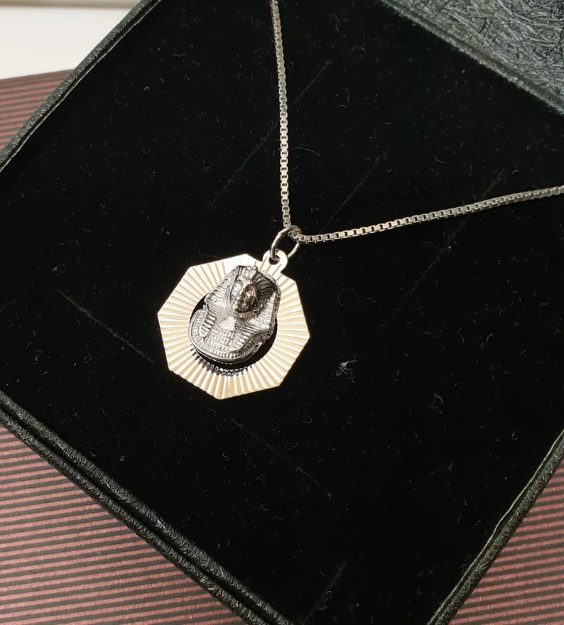 Anhänger Silberanhänger ohne Kette Ägyptischer Pharao Ägypten Silber 925 Vintage Design edel SKA1771