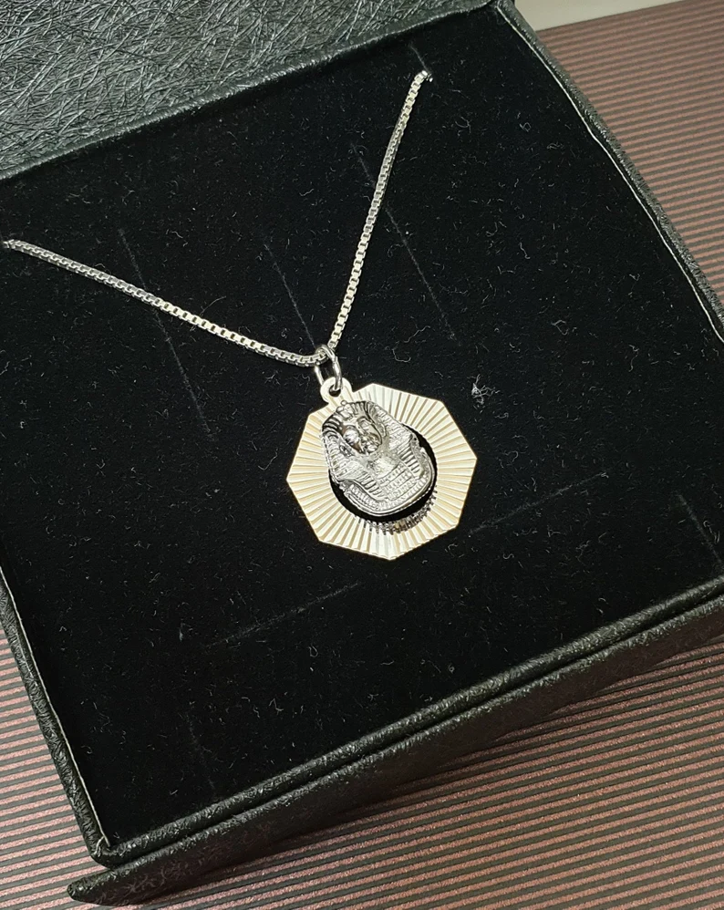 Anhänger Silberanhänger ohne Kette Ägyptischer Pharao Ägypten Silber 925 Vintage Design edel SKA1771 – Bild 3
