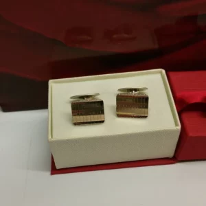 Manschettenknöpfe Silber 835 teilvergoldet Vintage edel MS149