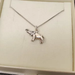 Nostalgischer Silberanhänger Anhänger Elefant Silber 925 Charm Vintage SKA1758