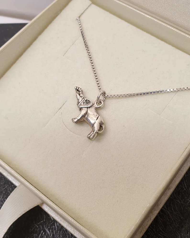 Nostalgischer Silberanhänger Anhänger Elefant Silber 925 Charm Vintage SKA1758 – Bild 2