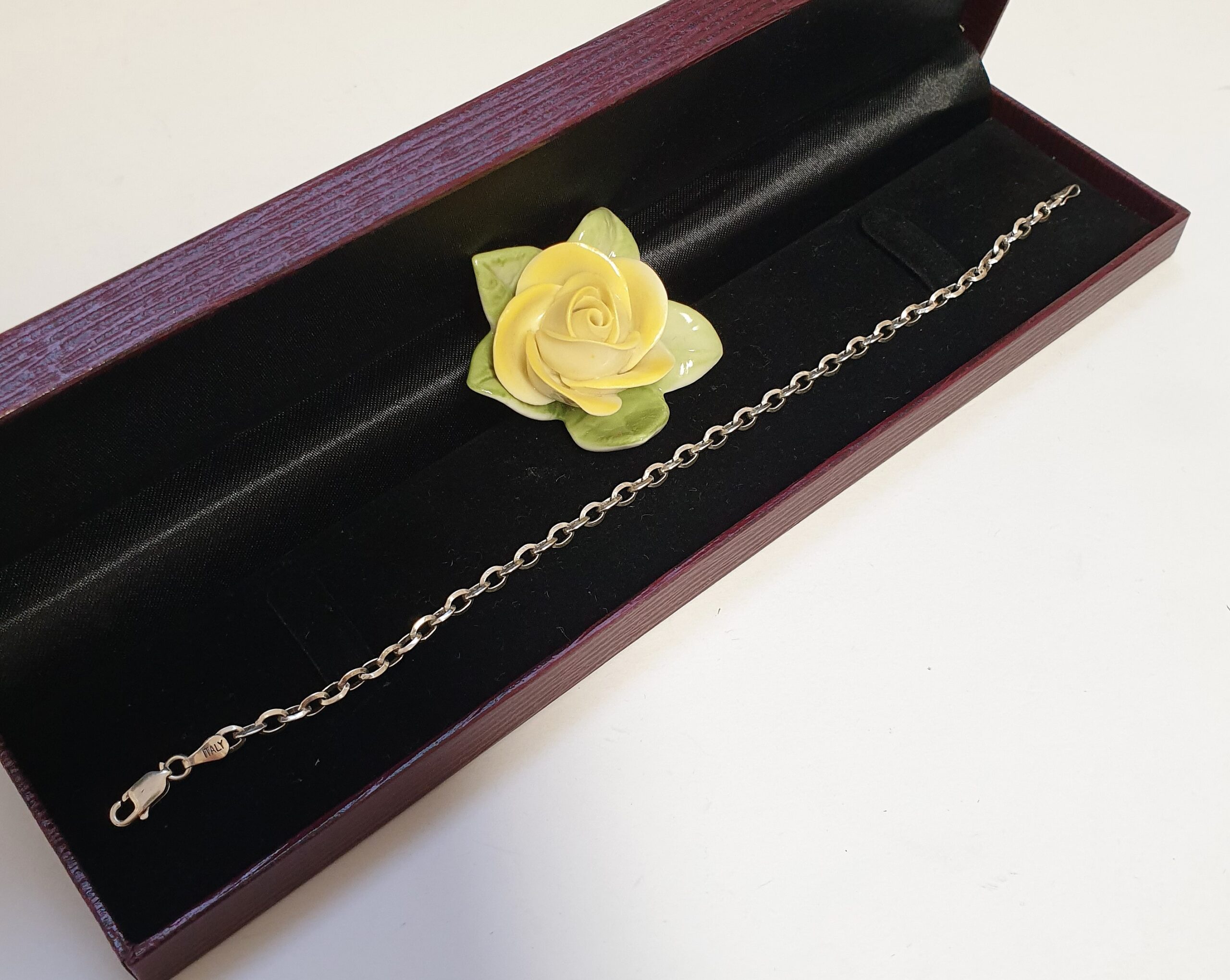 20 cm Armband Ankerkettenarmband Silberarmband Silber 925 Vintage Italy elegant SA189 – Bild 4