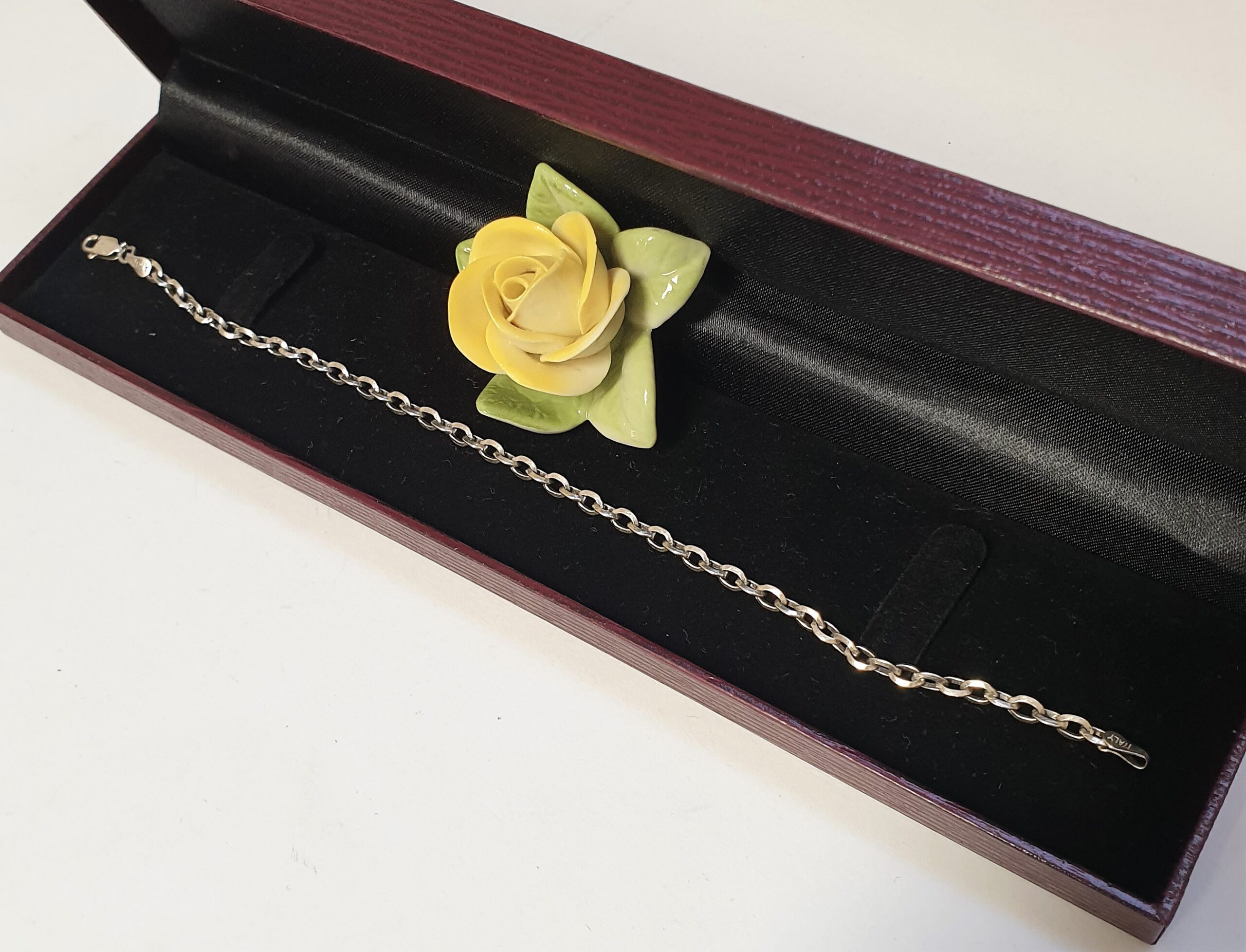 20 cm Armband Ankerkettenarmband Silberarmband Silber 925 Vintage Italy elegant SA189 – Bild 3