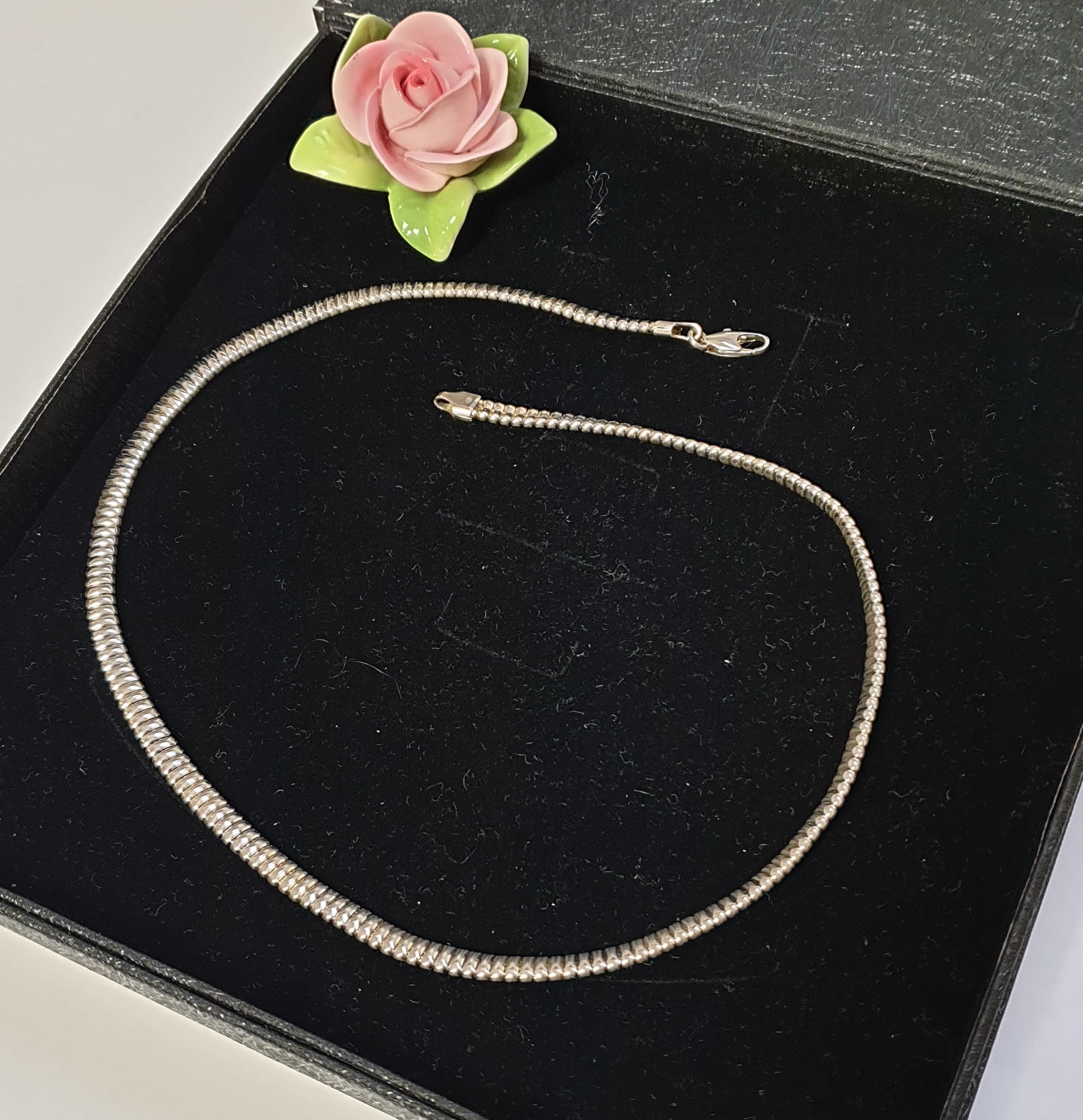 42 cm Halskette Silberkette Kette Schlangenkette Silber 925 Vintage elegant SK526 – Bild 2