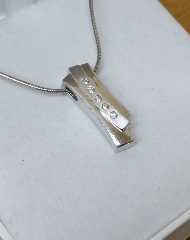 Anhänger Silberanhänger Silber 925 mit 5 Stck. Kristalle klar edel Vitnage Design SKA886 – Bild 4