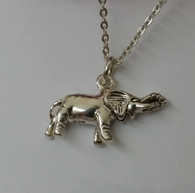 Nostalgischer Anhänger Silberanhänger Elefant Silber 925 Vintage SKA924 – Bild 4