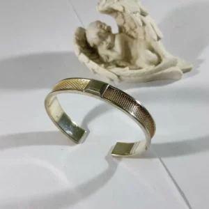 Armreif Armschmuck Silberarmreif Silber 925 teilvergoldet 80er Jahre Style Vintage edel SA199