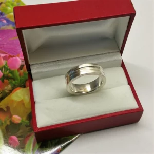 21,7 mm Ring Silber 925 Silber edles Design 80er Jahre Style Vintage SR106